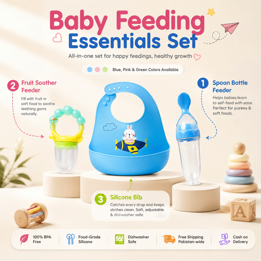 Sweet Cheeks Baby Feeding Essentials | Trio Pack